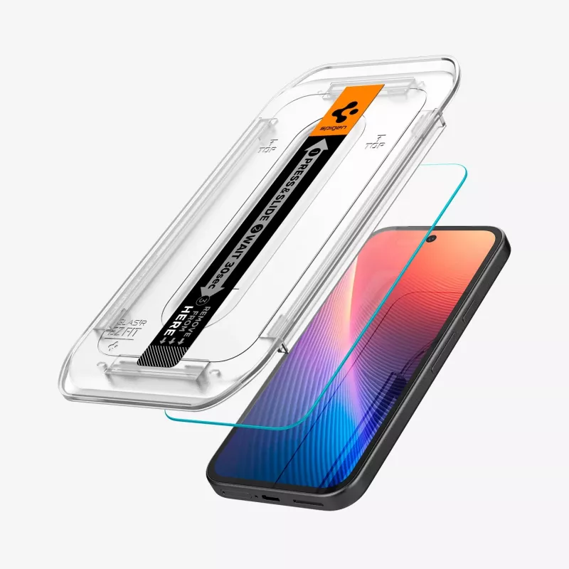 Spigen Glas.tR EZ Fit película protetora de ecrã 2-pack para Google Pixel 9a, transparente
