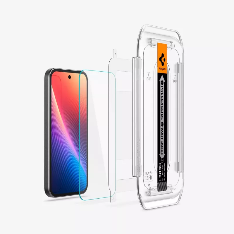 Spigen Glas.tR EZ Fit película protetora de ecrã 2-pack para Google Pixel 9a, transparente