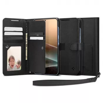 SPIGEN Wallet S capa para Samsung Galaxy S25+ Plus preto