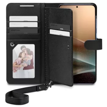 SPIGEN Wallet S capa para Samsung Galaxy S25+ Plus preto