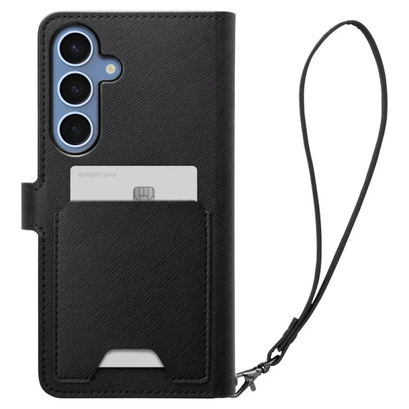 SPIGEN Wallet S capa para Samsung Galaxy S25+ Plus preto