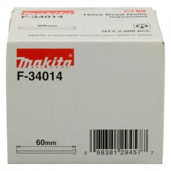 Makita F-34014 pregos de brad 60 mm 2000 unidades aço galvanizado