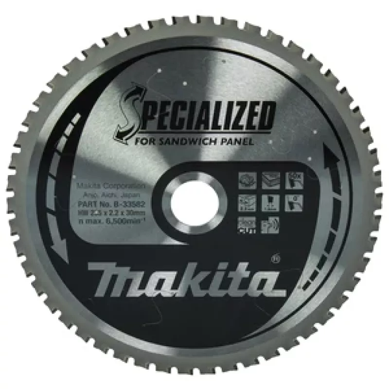 Makita Specialized B-33582 disco de serra para painéis sandwich, 235 x 30 mm, 50 Z