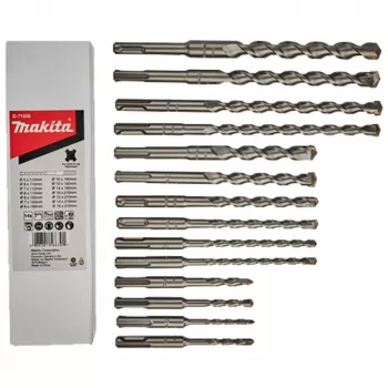 Conjunto de brocas SDS-PLUS Makita com 14 peças (5-14 mm) em maleta de plástico D-71956