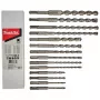 Conjunto de brocas SDS-PLUS Makita com 14 peças (5-14 mm) em maleta de plástico D-71956