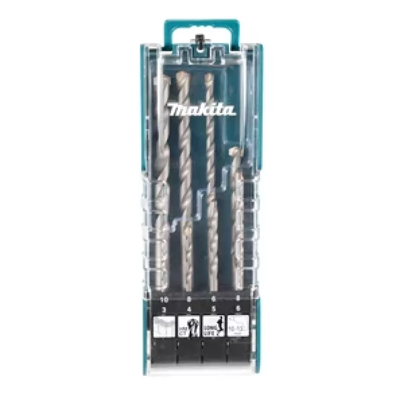 Conjunto de brocas de martelo SDS-Plus Makita E-15861 8 peças, com pastilhas de metal duro