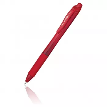 Pentel EnerGel X Caneta de gel retrátil - tinta vermelha - 0,7 mm - corpo vermelho translúcido