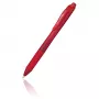 Pentel EnerGel X Caneta de gel retrátil - tinta vermelha - 0,7 mm - corpo vermelho translúcido