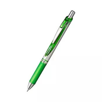 Pentel EnerGel Xm Caneta de gel retrátil - verde - 0,35 mm - detalhes prateados