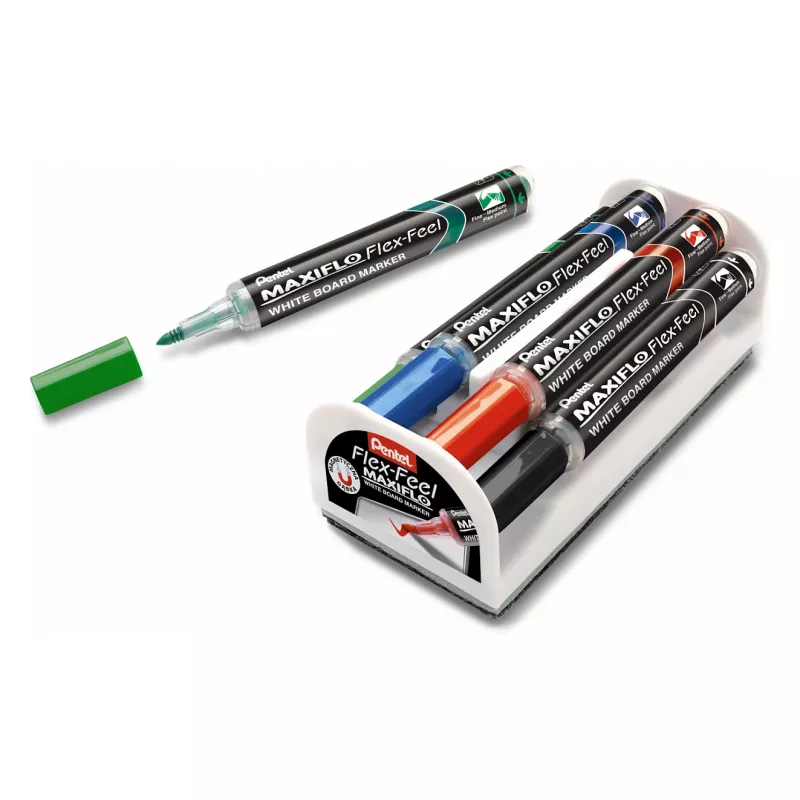 Marcador de quadro branco Pentel Maxiflo Flex-Feel MWL5SBF-BX vermelho