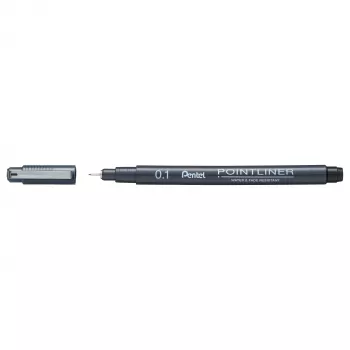 Caneta de fina Pentel Pointliner preta 0,1 mm