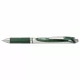 Caneta de gel retrátil Pentel Energel BL77 - tinta verde - corpo verde - detalhes prateados - 0,7 mm - ponta média - à base de água - uma caneta