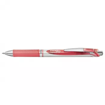 Caneta de gel retrátil Pentel EnerGel BL77 - rosa - coral - prateado - redonda - 0,7 mm - tinta à base de água