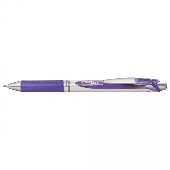 Caneta de gel retrátil Pentel Energel BL77 - roxa - 0,7 mm - tinta à base de água