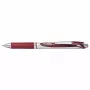 Caneta de gel retrátil Pentel Energel BL77 - tinta borgonha - 0,7 mm - clipe prateado - corpo redondo