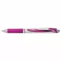 Caneta de gel retrátil Pentel Energel BL77 - tinta magenta - 0,7 mm - ponta média - detalhes prateados
