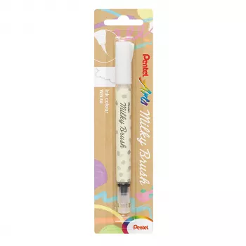 Pentel Milky Brush caneta, branco