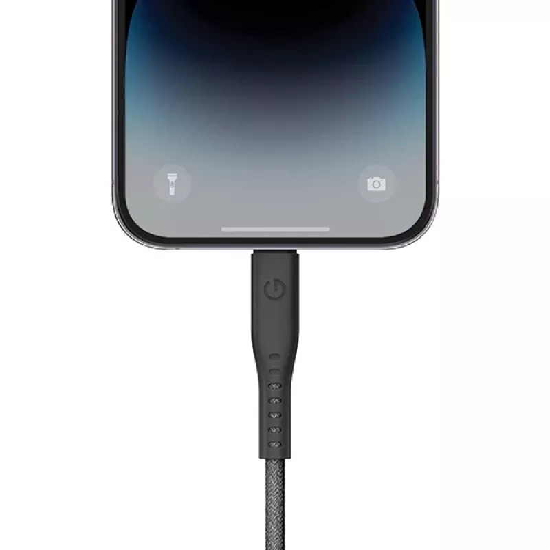 ENERGEA Flow Cabo USB-C para Lightning 1,5m Preto 60W 3A Carregamento Rápido PD Certificado MFi