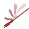 ENERGEA Flow Cabo USB-C para USB-C 1,5m Vermelho 240W 5A Carregamento Rápido PD