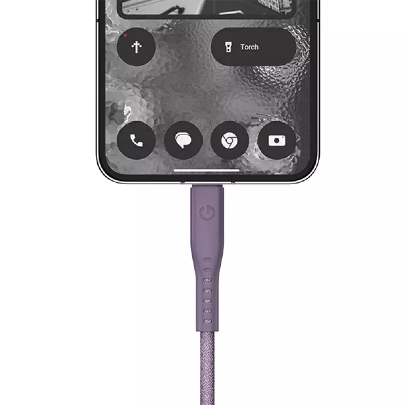 ENERGEA Flow Cabo USB-C para USB-C 1,5m Roxo 240W 5A Carregamento Rápido PD