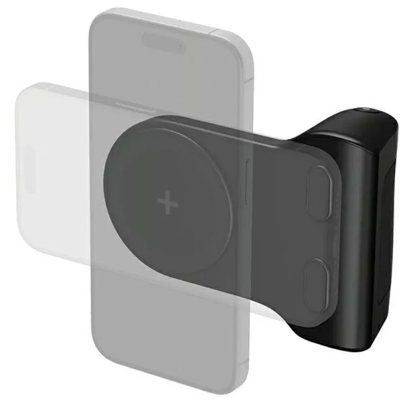 ENERGEA MagCam Grip PG-MCG5K-BLK Punho Magnético para Telefone com Powerbank 5000mAh, Preto