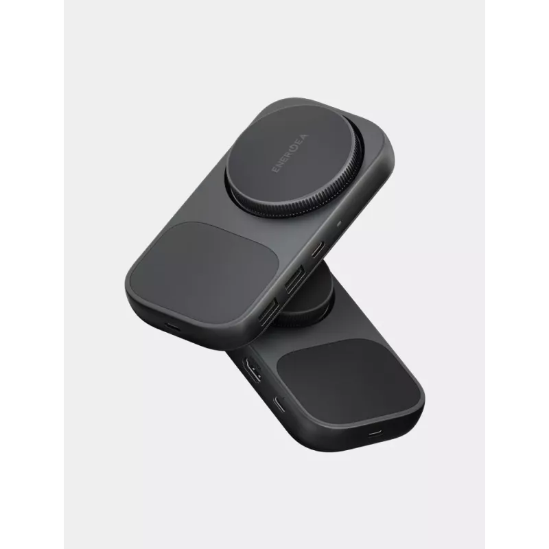 Estação de acoplamento ENERGEA WiDock Plus 7-em-1 USB-C 3.1 com carregamento sem fios Qi2, Grafite