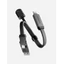 Cabo ENERGEA Sheath Key 2-em-1 USB-C para USB-C/USB-A 15cm Gunmetal