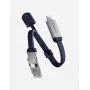 Cabo ENERGEA Sheath Key 2-em-1 USB-C para USB-C/USB-A 15cm Azul 60W 480Mbps