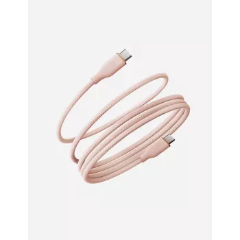 Cabo magnético ENERGEA Helix 60 USB-C para USB-C 480Mbps 60W 1,5m Rosa