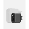 Carregador de parede ENERGEA Ampcharge Arc 65W GaN USB-A/USB-C com cabo USB-C retrátil, Gunmetal
