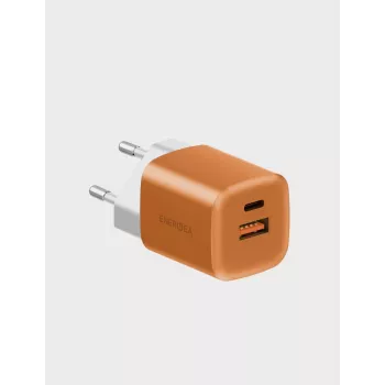 Carregador de parede ENERGEA Ampcharge GaN35 USB-C/USB-A PD/PPS/QC3.0 35W Laranja