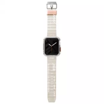 Braçadeira de silicone SKINARMA Shokku para Apple Watch 45/44/42mm bege
