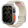 Braçadeira de silicone SKINARMA Shokku para Apple Watch 45/44/42mm bege