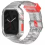 Capa e braçadeira 2-em-1 SKINARMA Saido para Apple Watch 45/44mm, transparente