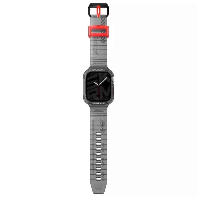 Braçadeira e capa 2-em-1 Skinarma Saido para Apple Watch 45/44mm - Smoke