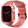 Braçadeira e capa protetora 2-em-1 Skinarma Saido para Apple Watch 45/44mm vermelho