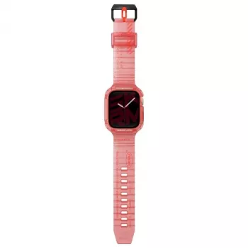 Braçadeira e capa protetora 2-em-1 Skinarma Saido para Apple Watch 45/44mm vermelho