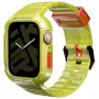 Braçadeira e capa 2-em-1 Skinarma Saido para Apple Watch 45/44mm amarelo néon