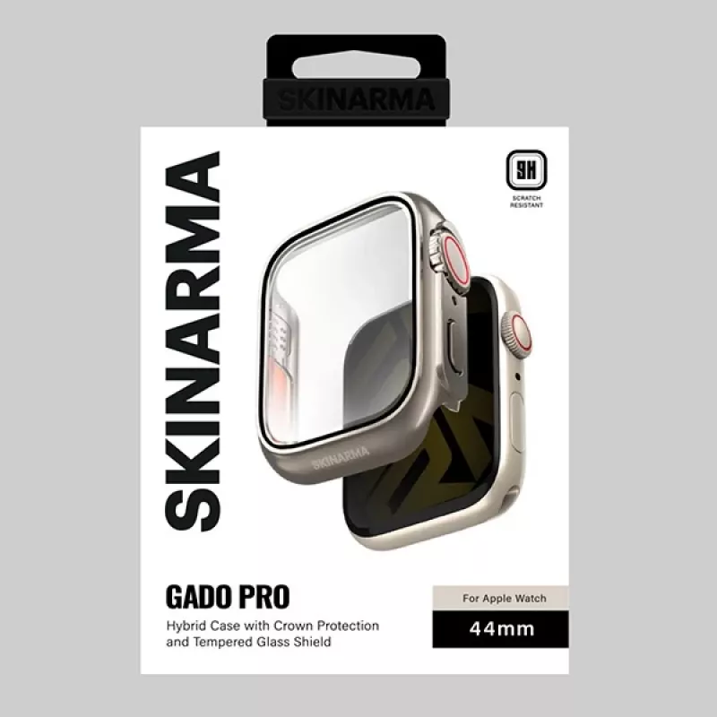 Skinarma Gado Pro capa para Apple Watch 44 mm, titânio