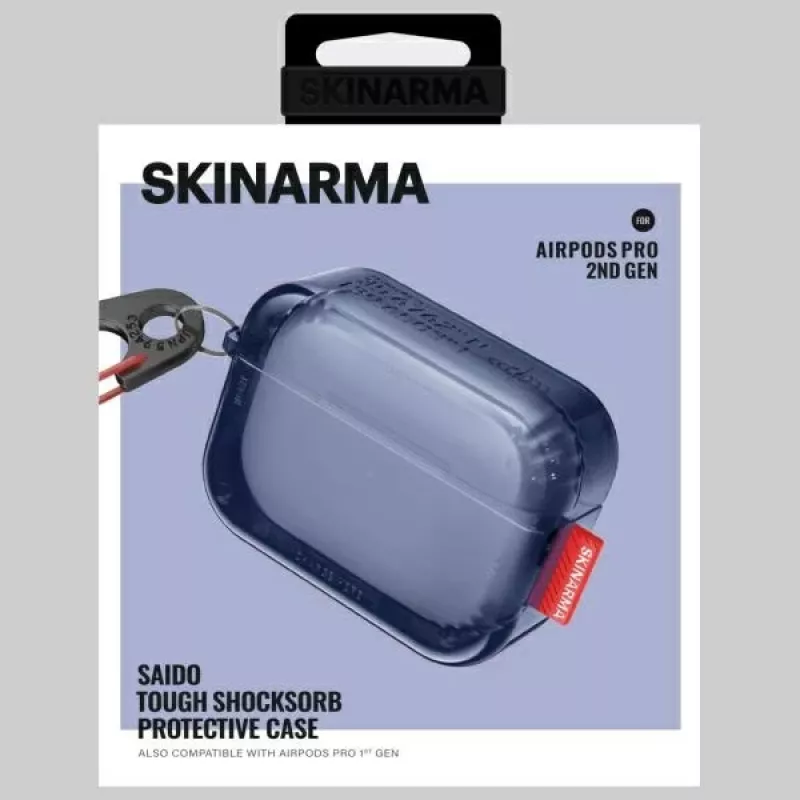 Capa protetora SKINARMA Saido para AirPods Pro 2.ª geração - azul-escuro
