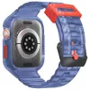 Capa 2-em-1 com braçadeira integrada Skinarma Saido para Apple Watch 45/44mm azul-escuro