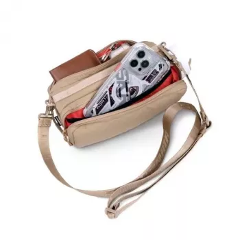 Bolsa de tiracolo SKINARMA Juno Khaki para telemóvel - Organizadora em nylon premium