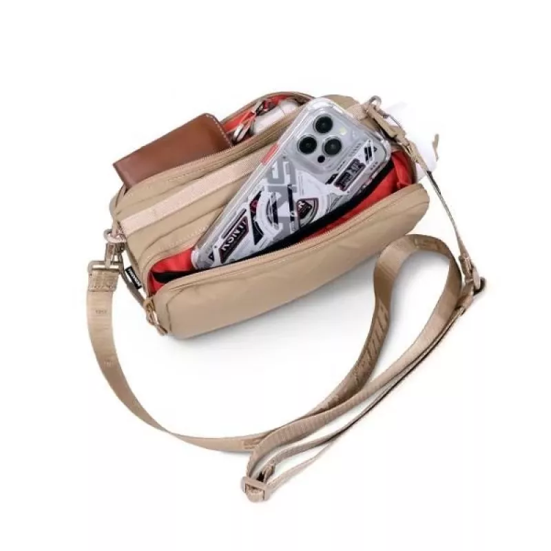 Bolsa de tiracolo SKINARMA Juno Khaki para telemóvel - Organizadora em nylon premium