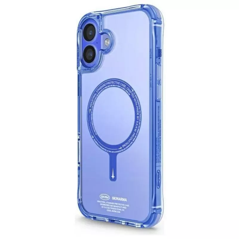 Capa SKINARMA Saido para Apple iPhone 16 6,1 polegadas com carregamento magnético azul