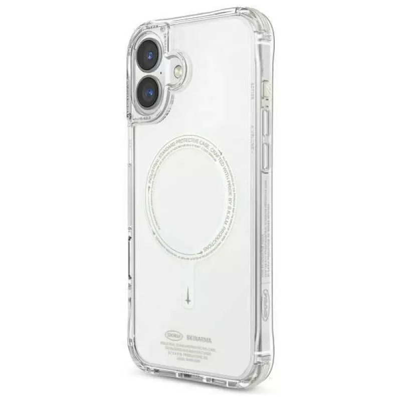 Capa SKINARMA Saido para iPhone 16 6,1 polegadas com carregamento magnético verde (Niteglow)