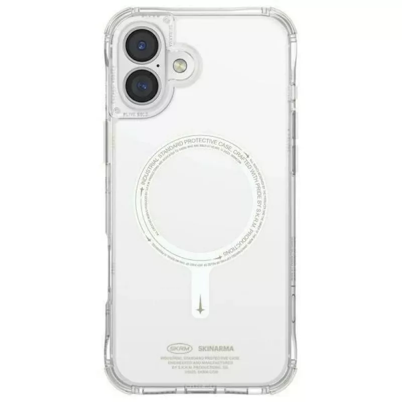Capa SKINARMA Saido para iPhone 16 6,1 polegadas com carregamento magnético verde (Niteglow)