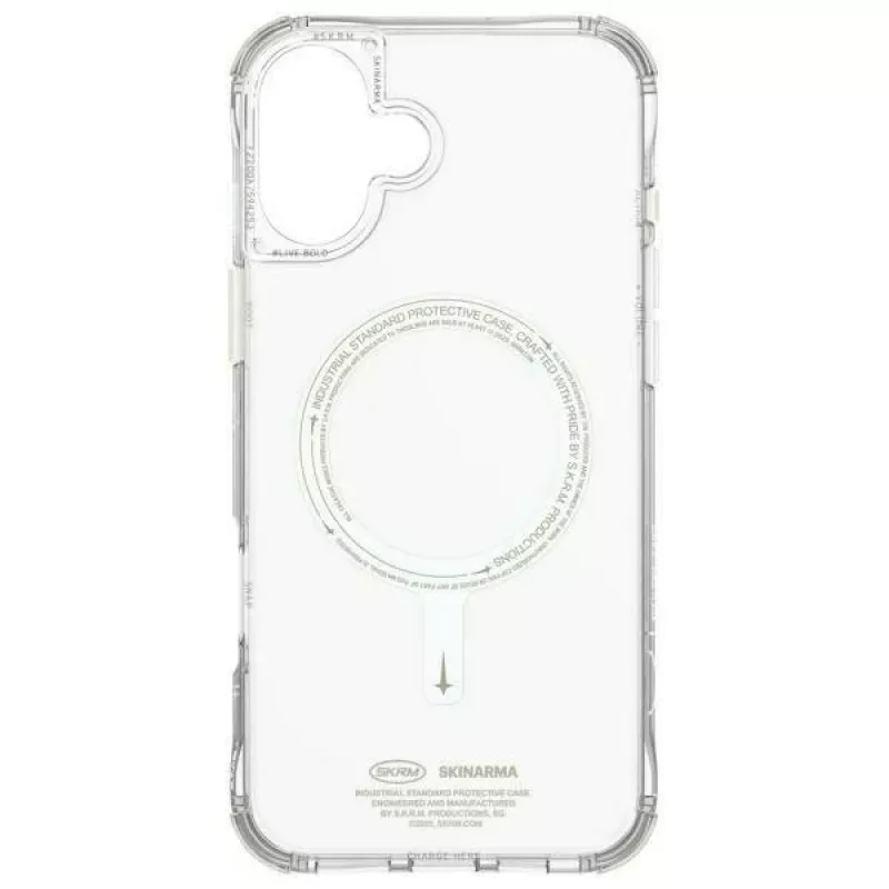 Capa SKINARMA Saido para iPhone 16 6,1 polegadas com carregamento magnético verde (Niteglow)