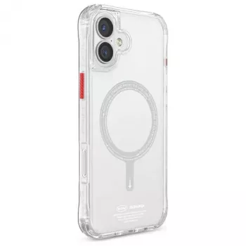 Capa SKINARMA Saido para iPhone 16 Plus 6,7 polegadas com carregamento magnético Clear