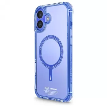 Capa SKINARMA Saido para iPhone 16 Plus 6,7 polegadas, carregamento magnético, azul