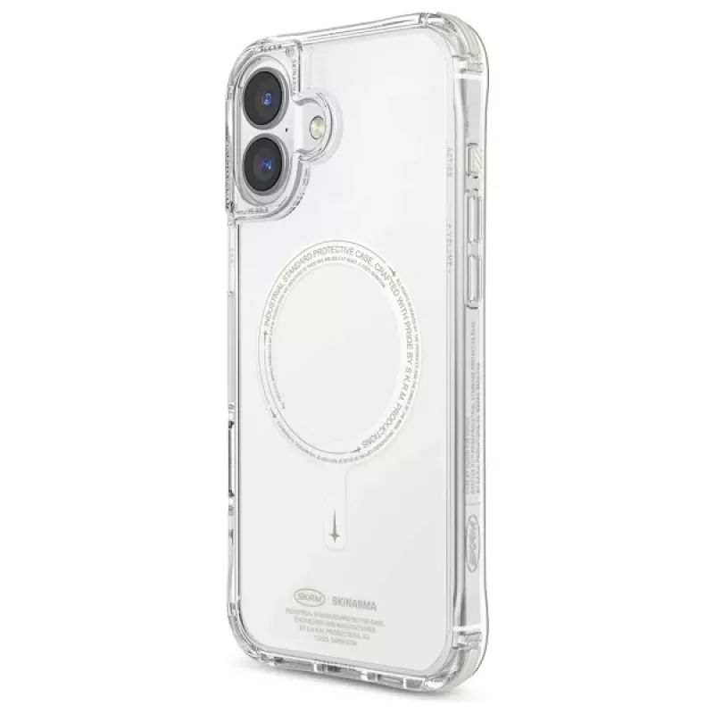 Capa SKINARMA Saido para iPhone 16 Plus 6,7 polegadas com carregamento magnético verde (Niteglow)